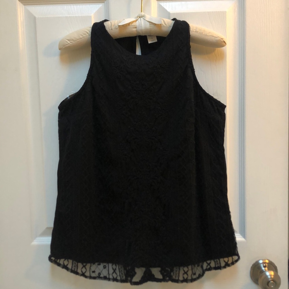 VGUC - black lace lined tank. Going out. Date night.